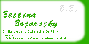 bettina bojarszky business card